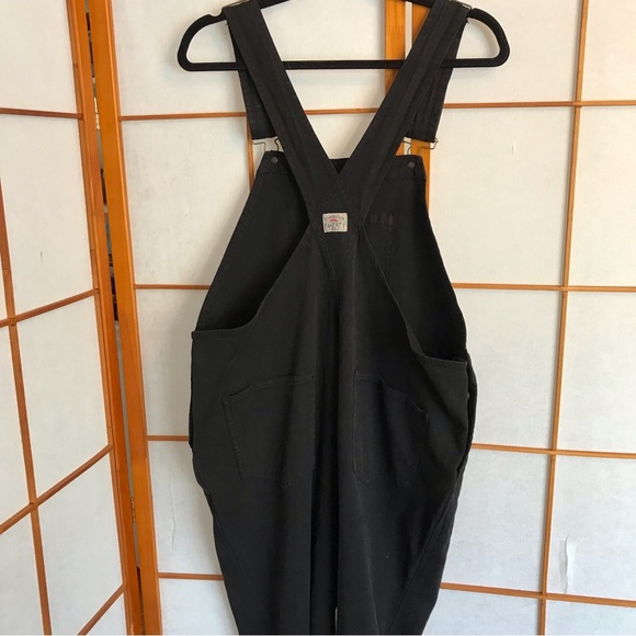 FAHERTY black organic cotton overalls. Women’s size large. Straight leg. - Picture 6 of 6